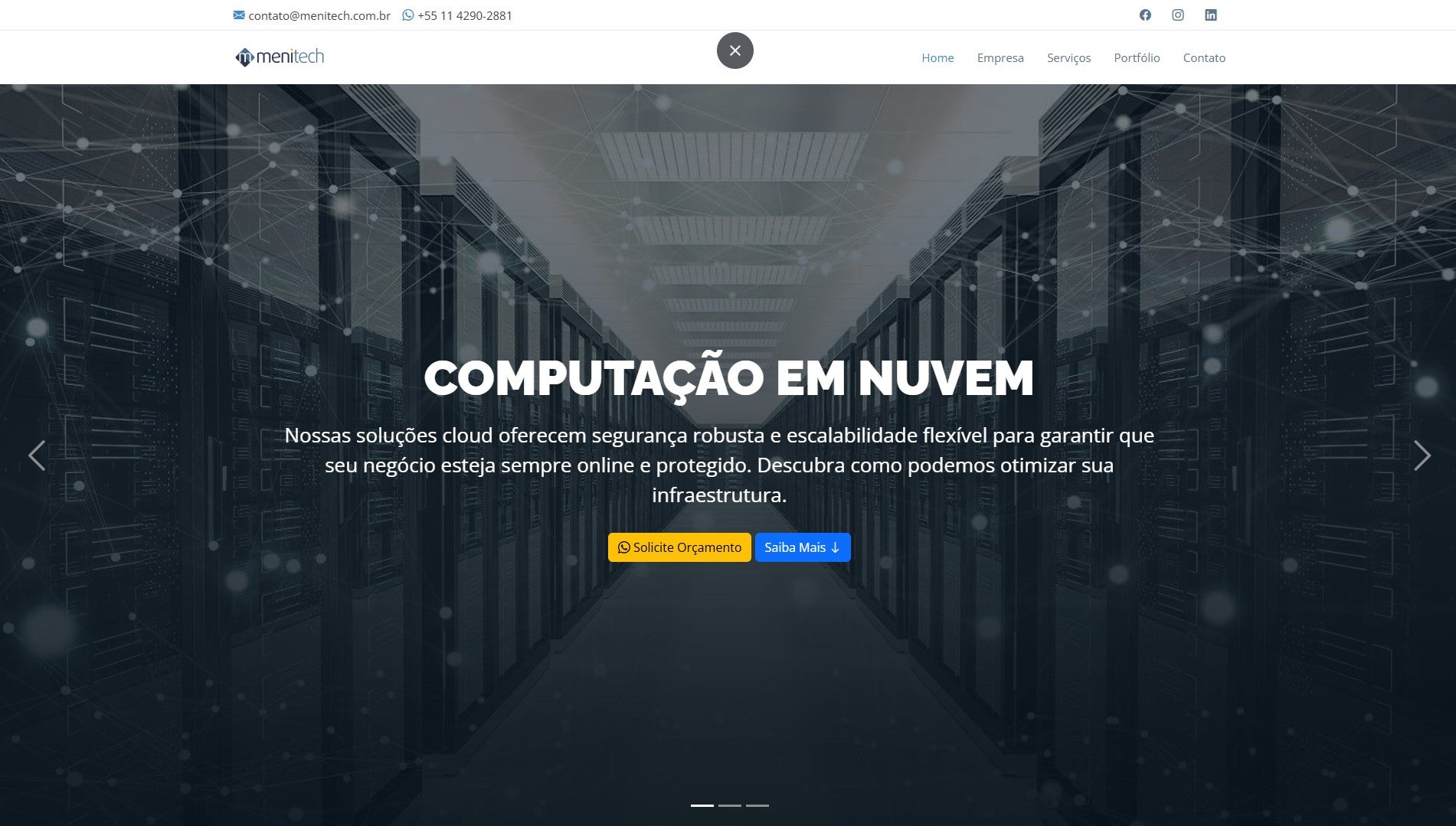 Site Institucional Menitech