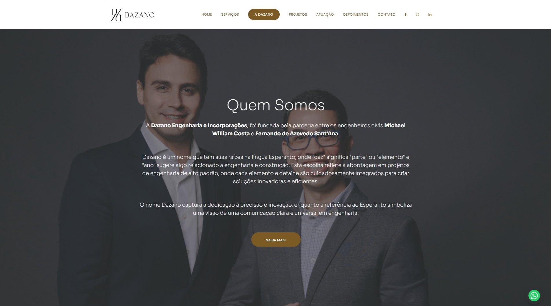 Site Institucional Dazano